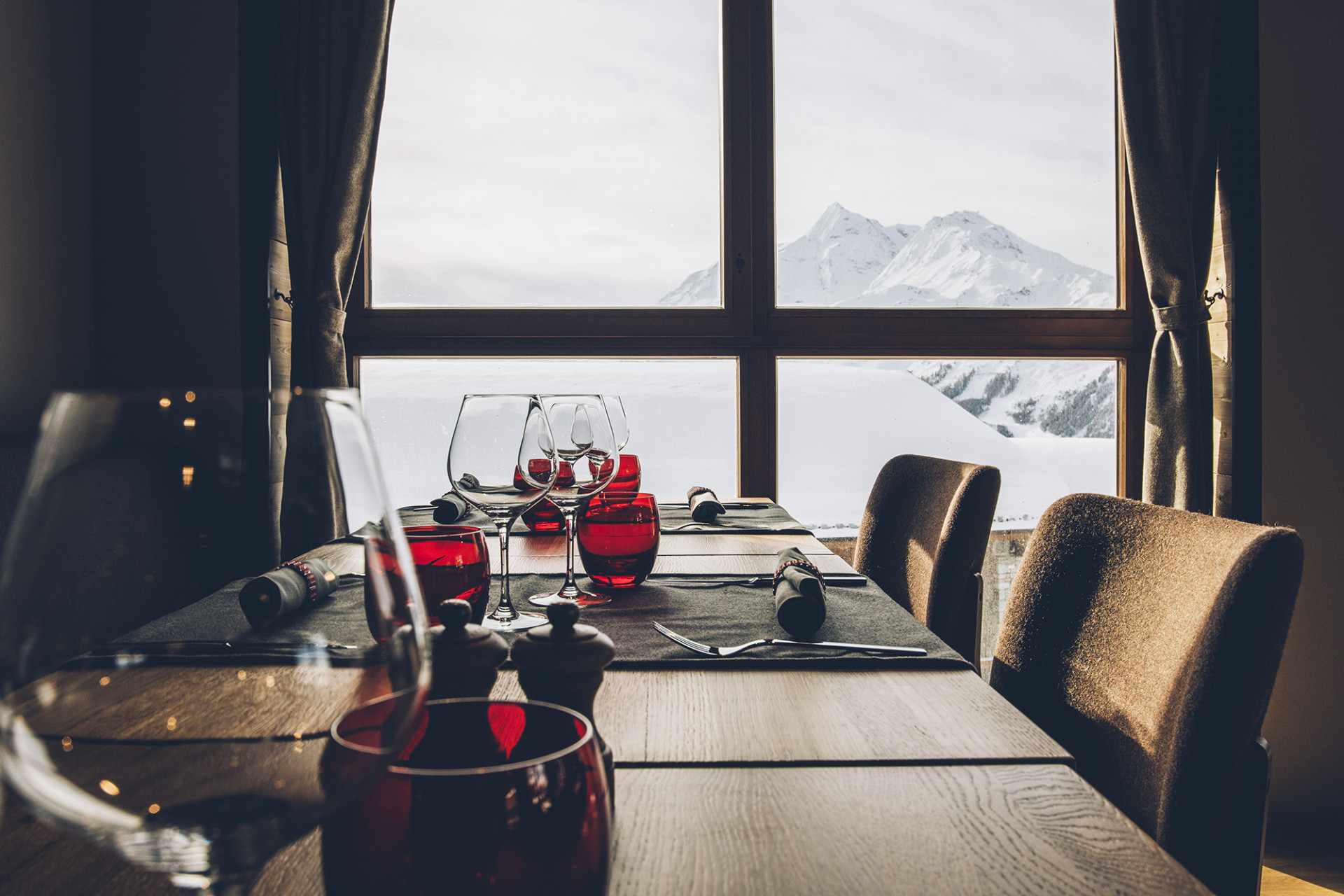 Restaurant L'Alpagio avec vue sur les montagnes