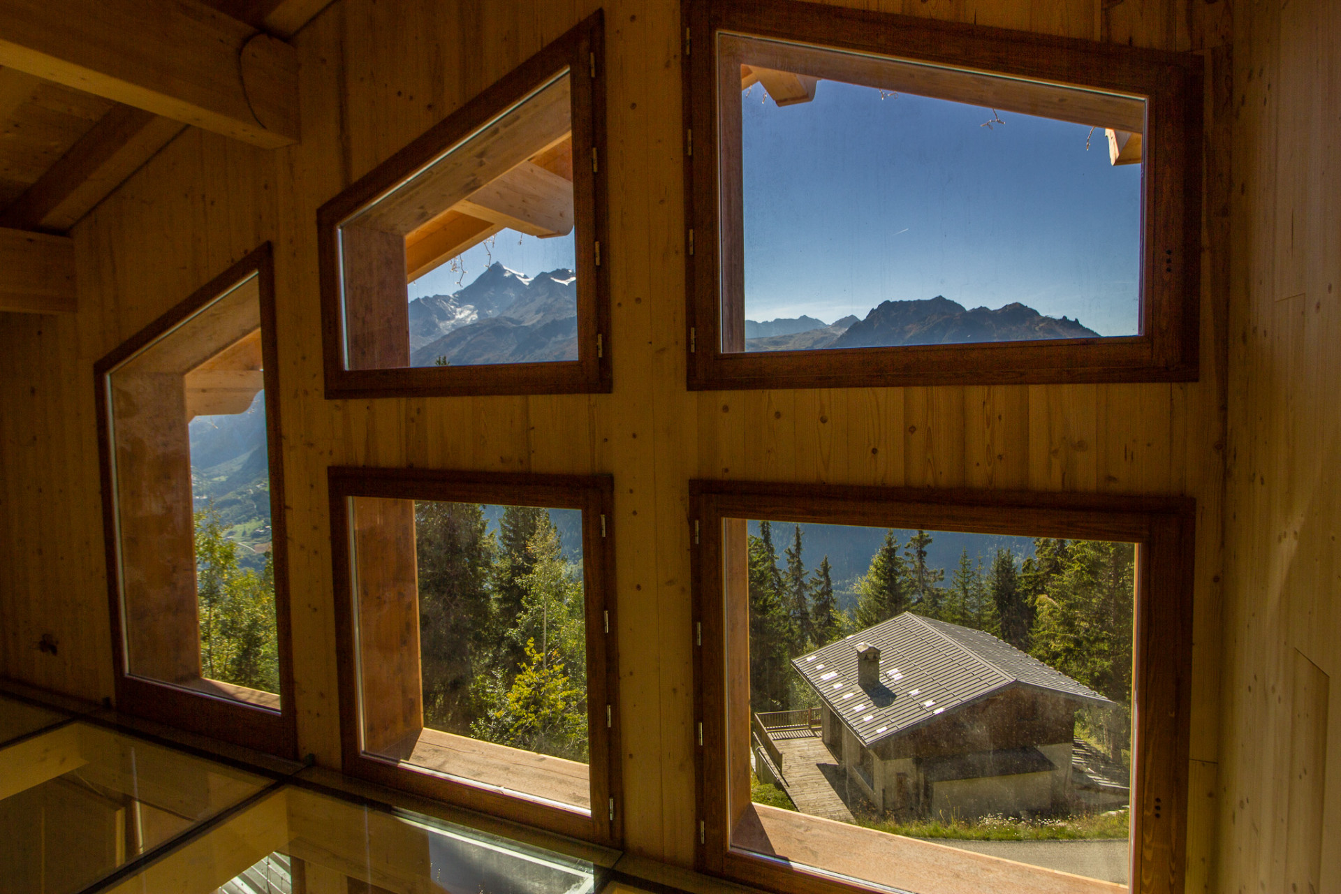 View from the glass floor room