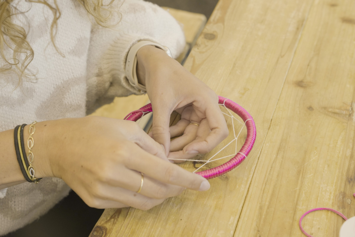 Fabrication d'attrape-rêves_La Rosière - Montvalezan