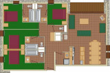 Plan de l'appartement 5P10, Les Balcons de La Rosière