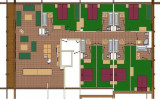 Plan de l'appartement 8P16, Les Balcons de La Rosière