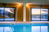 Piscine intérieure avec vue sur les montagnes, Le Tyrol, La Rosière