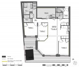 Plan, Appartement ALP03, Les Alpages, La Rosière