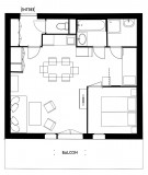 Plan, Appartement VN209, La Vanoise, La Rosière