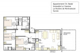 Plan appartement VN105, La Vanoise, La Rosière