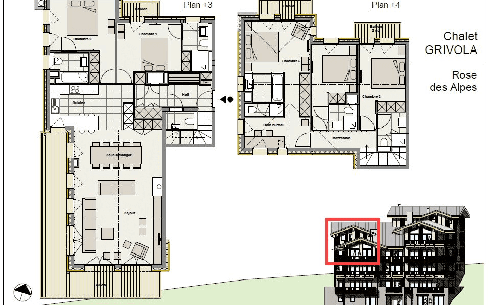 Appartement Rose des Alpes-10 personnes - 5 chambres Appartement Rose des Alpes-10 personnes - 5 chambres