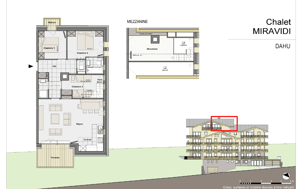 Appartement Dahu-7 personnes -    3 chambres