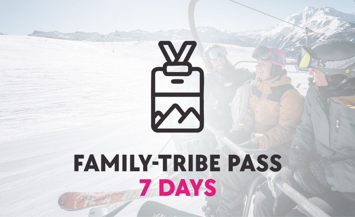 7-days Family-Tribe Ski Pass, Espace San Bernardo