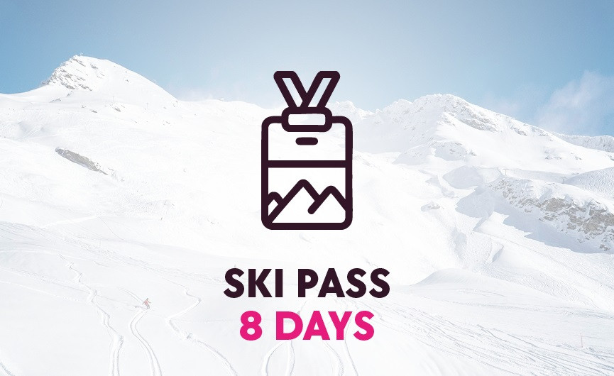 8-day ski pass, Espace San Bernardo