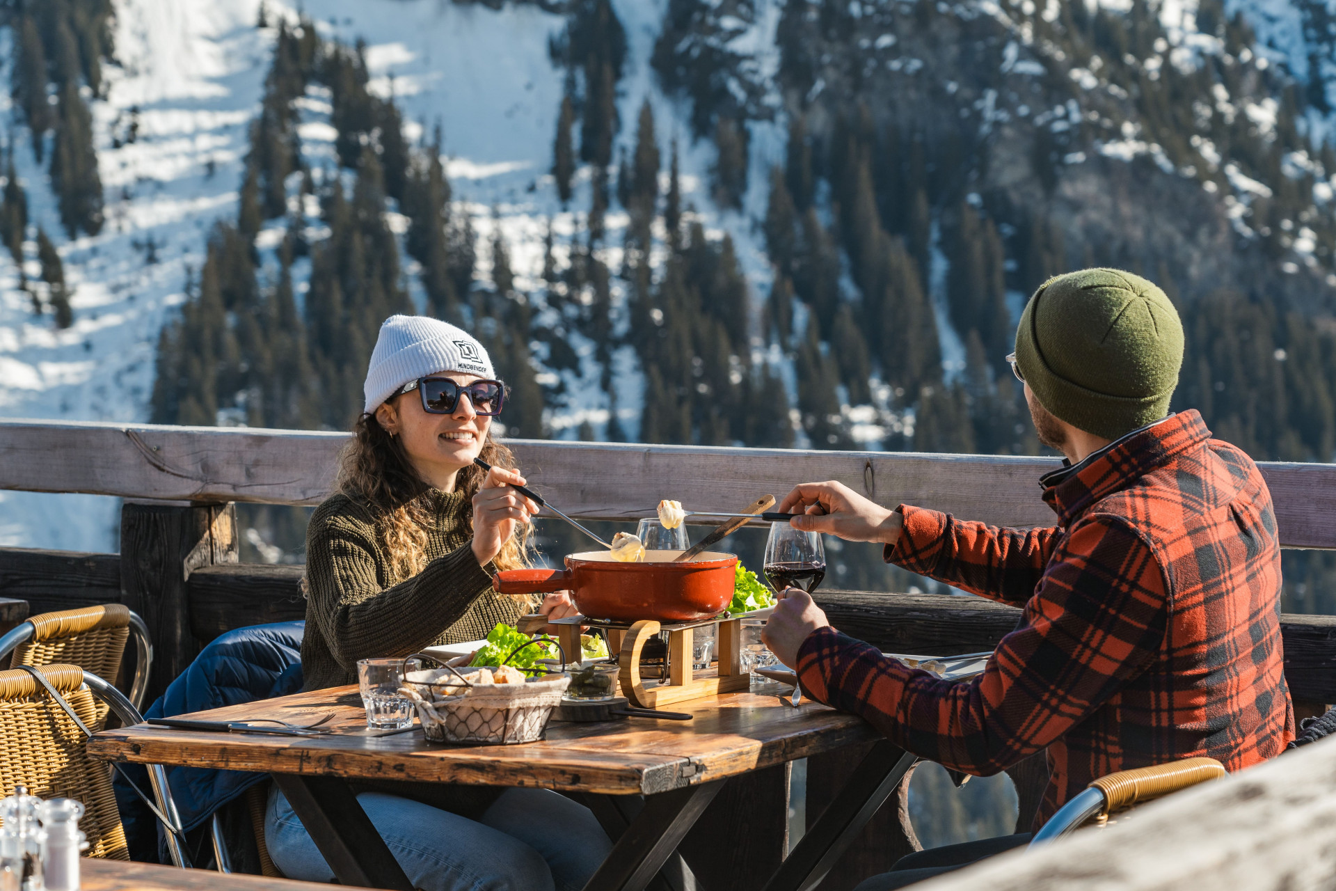 Incroyable fondue au restaurant l'Ancolie à La Rosière