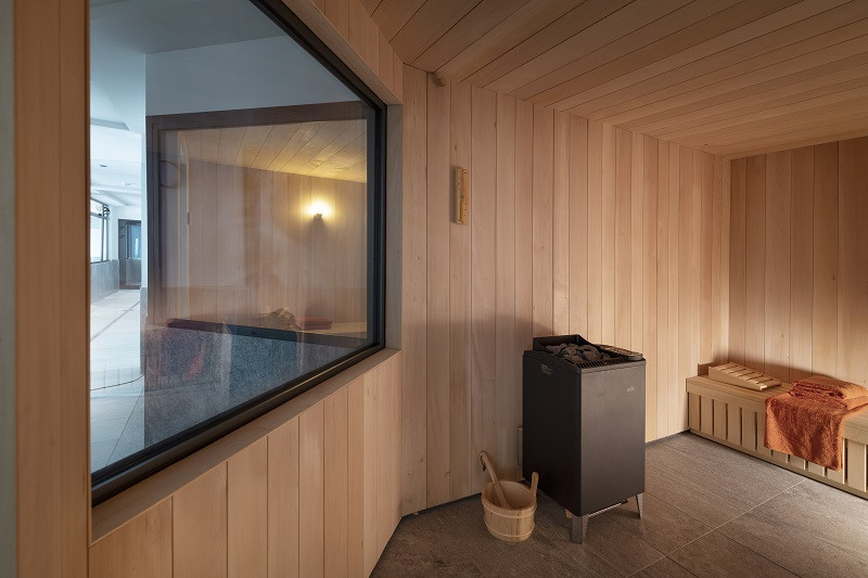 Sauna de l'hôtel Alpen Lodge, La Rosière