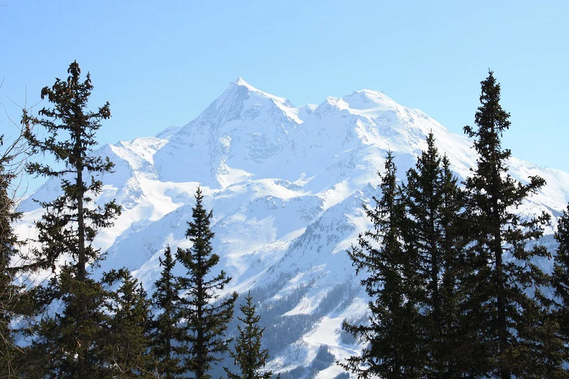 Vue du Mont Pourri depuis La Rosière