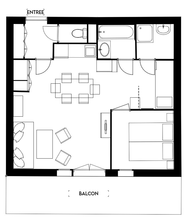 Plan, Appartement VN209, La Vanoise, La Rosière