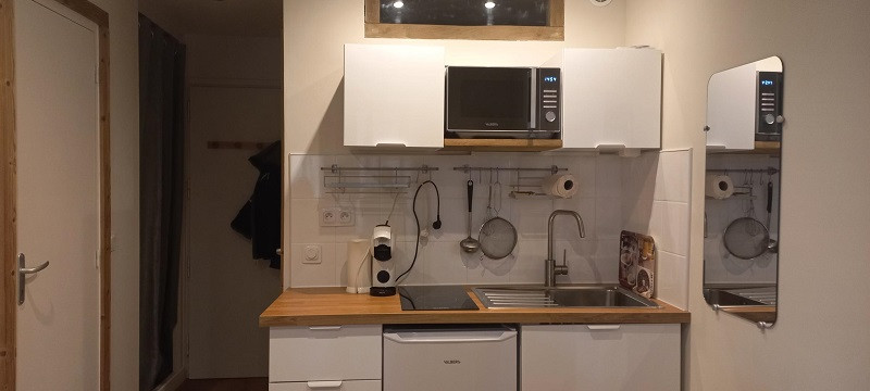 Séjour et Cusine, Studio LB003, La Louie Blanche, La Rosière, vue 2