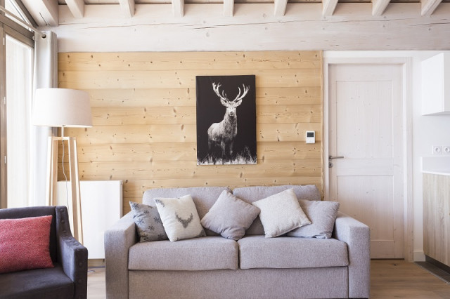 Séjour, Appartement 3 pièces, Le Hameau de Barthélémy, La Rosière, vue 2 - © Manu Reyboz sejour-appartement-3-pieces-le-hameau-de-barthelemy-la-rosiere-vue-2