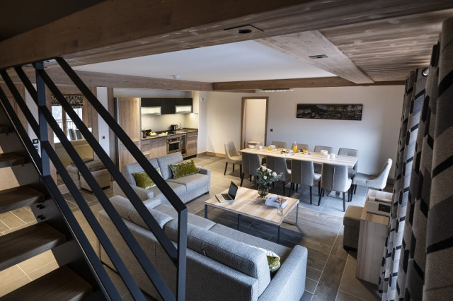 Séjour, Appartement 4P8PERSP, Alpen Lodge, La Rosière, vue 2