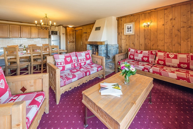 Séjour, Appartement APT6A8, Chalet le Refuge, La Rosière sejour-appartement-APT6A8-chalet-le-refuge-la-rosiere