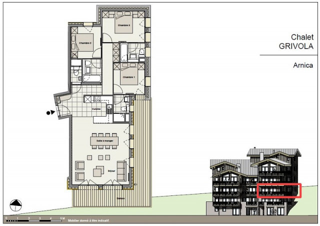 Plan appartement Arnica, Chalet Grivola, La Rosière plan-appartement-arnica-chalet-grivola-la-rosiere