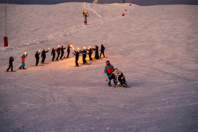 Descente aux flambeaux à La Rosière