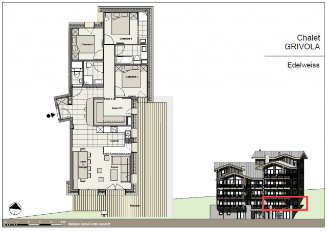 Plan appartement Edelweiss RIT003, Chalet Grivola, La Rosière plan-appartement-edelweiss-RIT003-chalet-grivola-la-rosiere