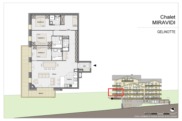 Plan appartement Gélinotte RIT006, Résidence Miravidi, La Rosière plan-appartement-gelinotte-RIT006-residence-miravidi-la-rosiere