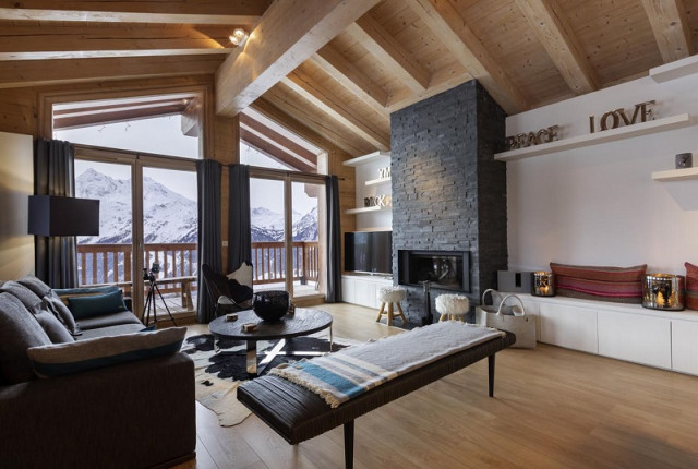 Séjour, Appartement Genépi RIT009, Chalet Grivola, La Rosière, vue 2 sejour-appartement-genepi-RIT009-chalet-grivola-la-rosiere-vue-2