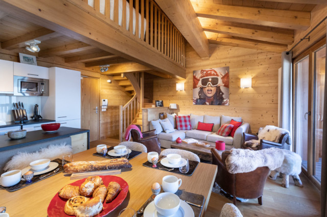 Séjour, Appartement Gentiane RIT005, Chalet Grivola, La Rosière, vue 1 sejour-appartement-gentiane-RIT005-chalet-grivola-la-rosiere-vue-1