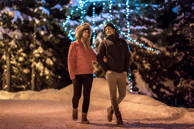 La liaison piétonne de La Rosière met ses habits de Noël