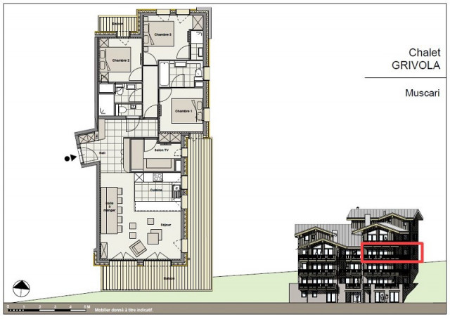 Plan appartement Muscari RIT006, Chalet Grivola, La Rosière plan-appartement-muscari-RIT006-chalet-grivola-la-rosiere