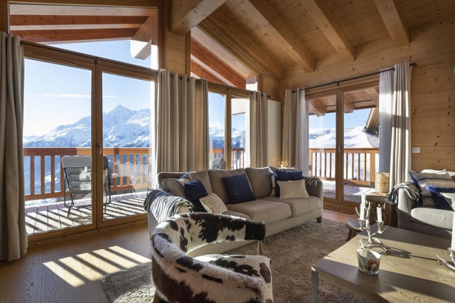 Séjour, Appartement Rose des Alpes RIT008, Chalet Grivola, La Rosière, vue 2
