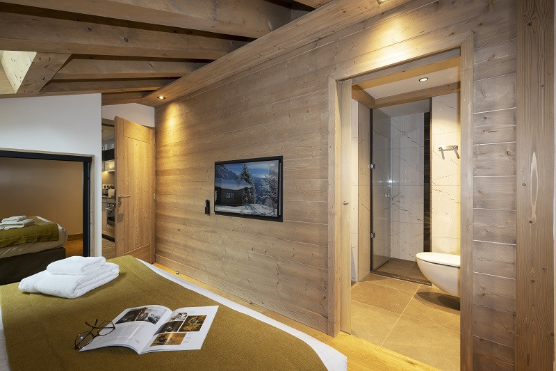 Chambre 1, Appartement 4P8PERS, Alpen Lodge, La Rosière, vue 2 Chambre 1, Appartement 4P8PERS, Alpen Lodge, La Rosière, vue 2