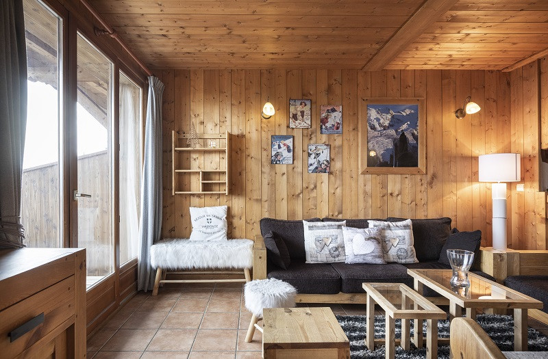 Séjour, Appartement Hahnenkamm, Les Chalets du Kandahar, La Rosière, vue 3 Séjour, Appartement Hahnenkamm, Les Chalets du Kandahar, La Rosière, vue 3