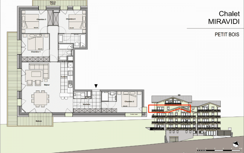 Apartment Petit Bois-8 personnes -    4  bedrooms