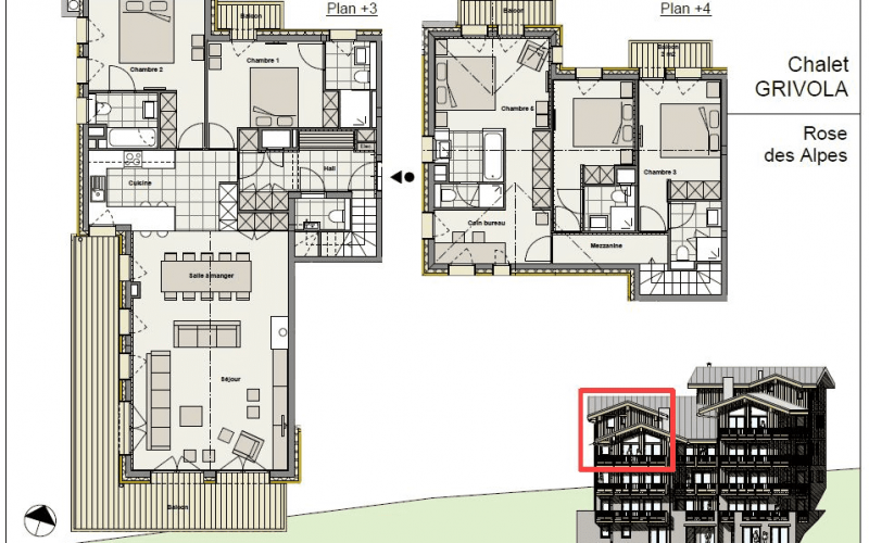 Appartement Rose des Alpes-10 personnes - 5 chambres Appartement Rose des Alpes-10 personnes - 5 chambres