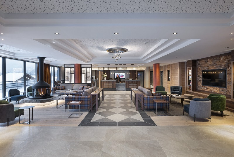 Réception de l'hôtel Alpen Lodge, La Rosière Réception de l'hôtel Alpen Lodge, La Rosière