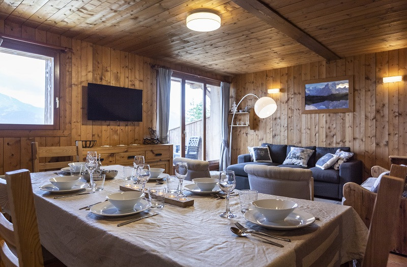 Séjour, Appartement Cervinia, Les Chalets du Kandahar, La Rosière, vue 4 Séjour, Appartement Cervinia, Les Chalets du Kandahar, La Rosière, vue 4