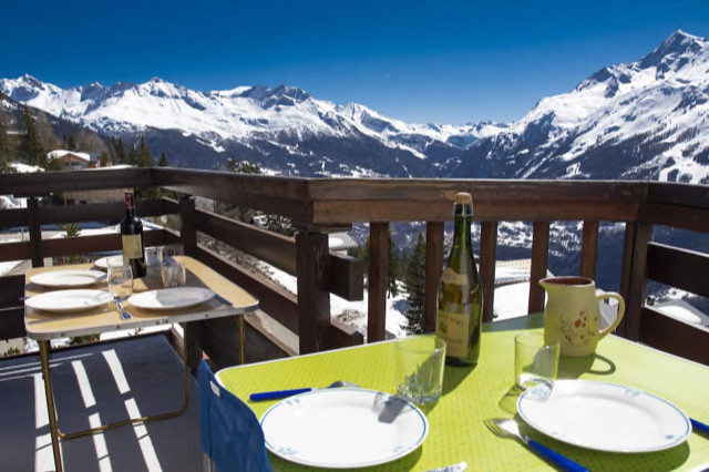 Balcon, Appartement CV030, Les Chavonnes, La Rosière Balcon, Appartement CV030, Les Chavonnes, La Rosière