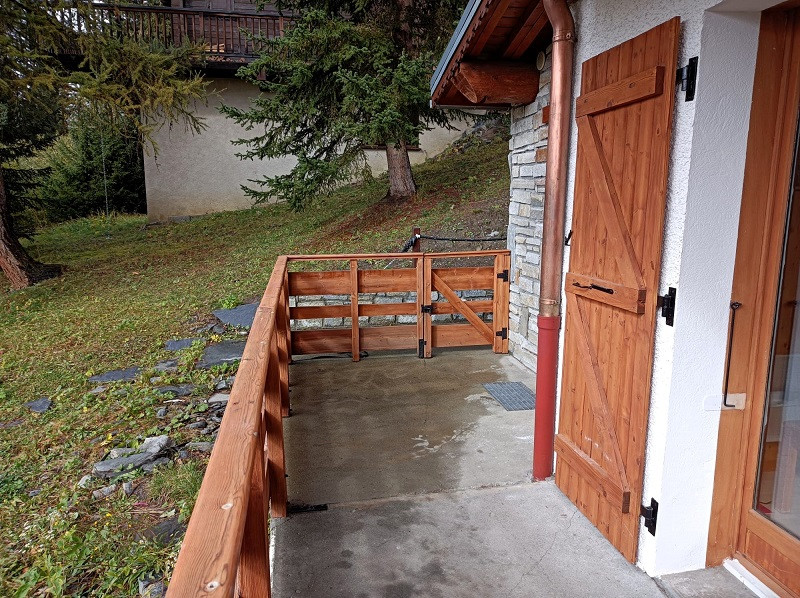 Balcon, Appartement rez-de-jardin, Chalet Les Myriades, La Rosière balcon-appartement-rez-de-jardin-chalet-les-myriades-la-rosiere