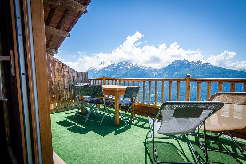 Balcon, Appartement CH001C, Chalet Les Charmettes, La Rosière Balcon, Appartement CH001C, Chalet Les Charmettes, La Rosière