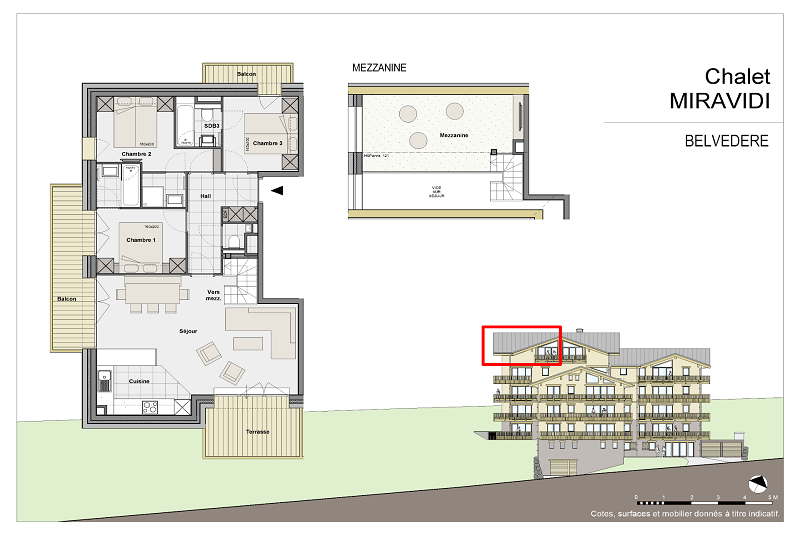 Plan appartement Belvédère RIT002, Résidence Miravidi, La Rosière Plan appartement Belvédère RIT002, Résidence Miravidi, La Rosière