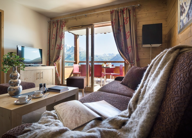 Séjour, Appartement 3P6, Le Lodge Hemera, La Rosière, vue 2 Séjour, Appartement 3P6, Le Lodge Hemera, La Rosière, vue 2