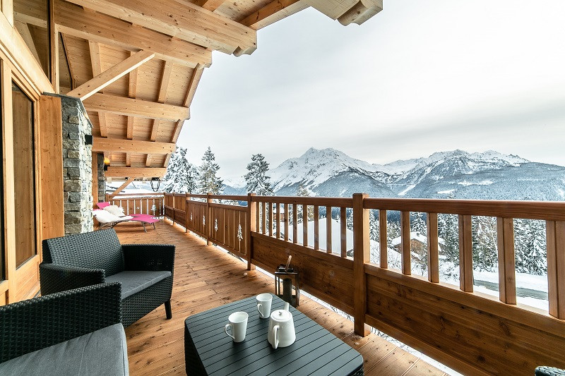 Panorama depuis le balcon, Chalet l'Ecrin, La Rosière Panorama depuis le balcon, Chalet l'Ecrin, La Rosière