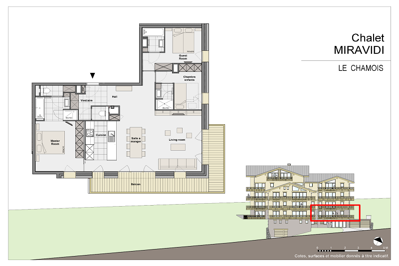 Plan appartement Chamois RIT003, Résidence Miravidi, La Rosière plan-appartement-chamois-RIT003-residence-miravidi-la-rosiere