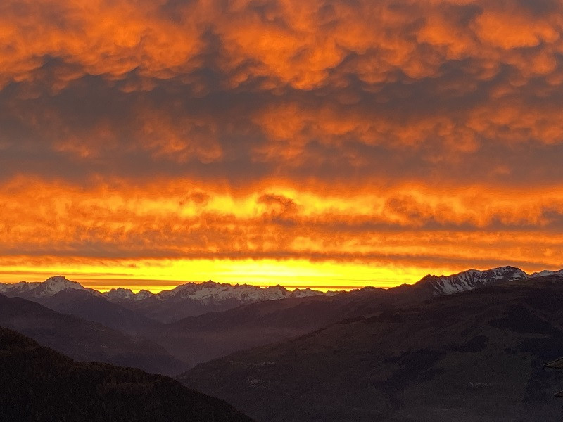 Panorama coucher de soleil à La Rosière Panorama coucher de soleil à La Rosière