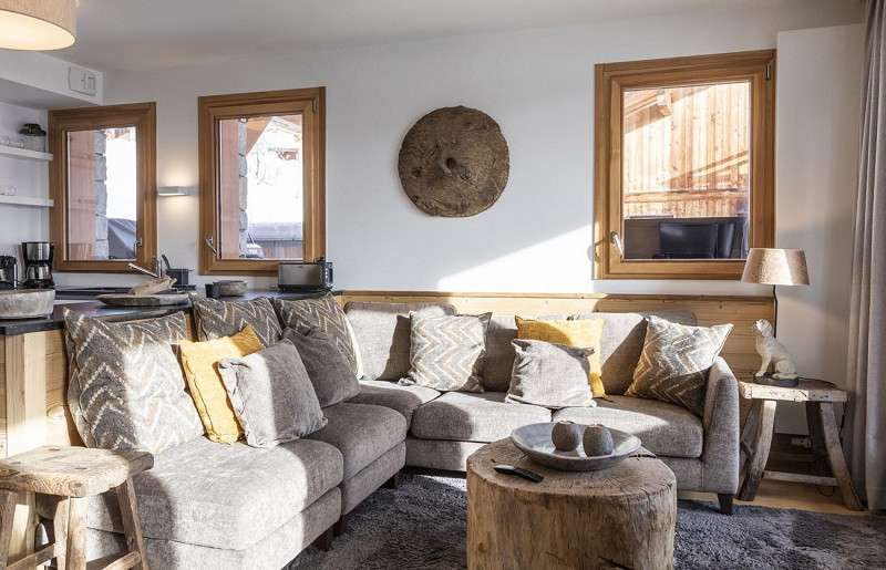 Séjour, Appartement Edelweiss RIT003, Chalet Grivola, La Rosière, vue 2 Séjour, Appartement Edelweiss RIT003, Chalet Grivola, La Rosière, vue 2