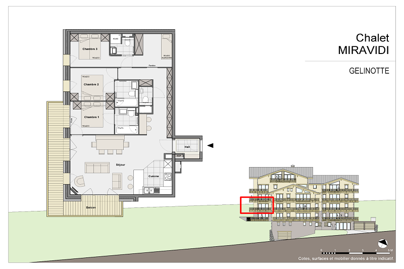 Plan appartement Gélinotte RIT006, Résidence Miravidi, La Rosière plan-appartement-gelinotte-RIT006-residence-miravidi-la-rosiere