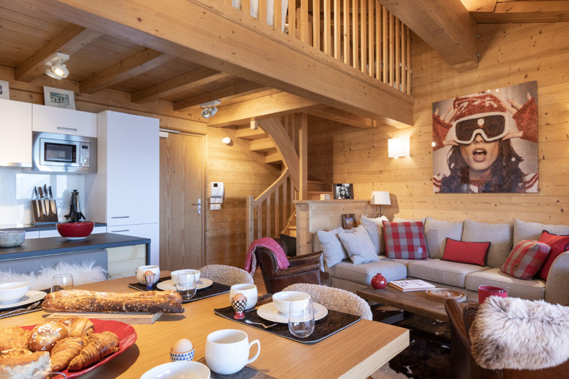 Séjour, Appartement Gentiane RIT005, Chalet Grivola, La Rosière, vue 2 sejour-appartement-gentiane-RIT005-chalet-grivola-la-rosiere-vue-2