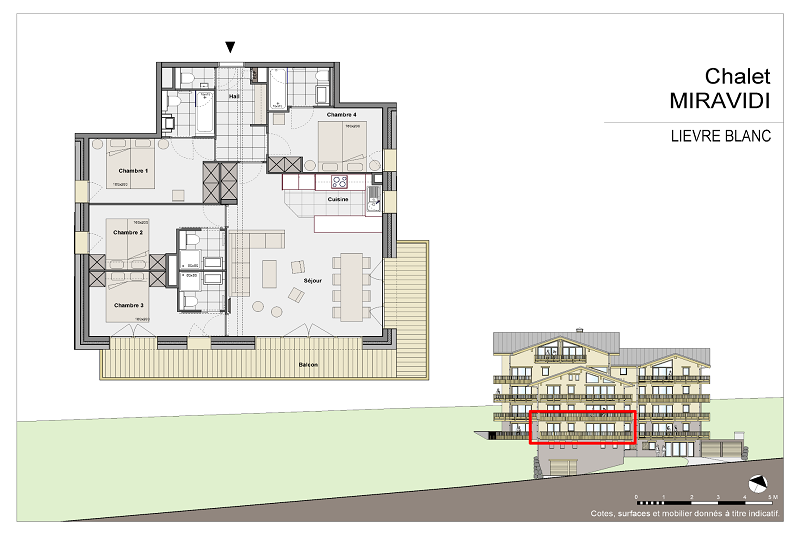 Plan appartement Lièvre Blanc RIT008, Résidence Miravidi, La Rosière plan-appartement-lievre-blanc-RIT008-residence-miravidi-la-rosiere