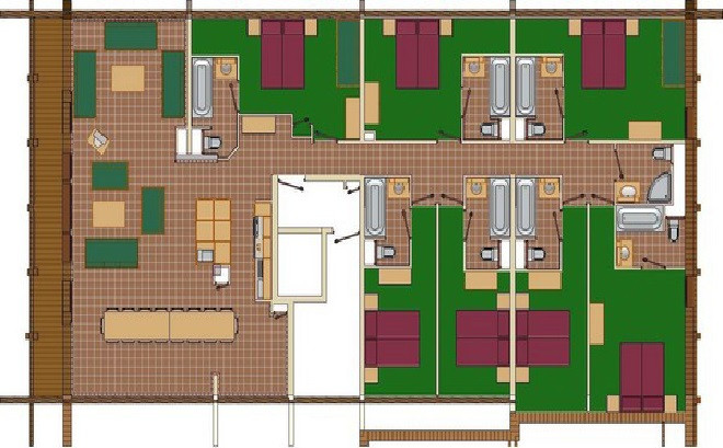 Plan de l'appartement 8P16, Les Balcons de La Rosière plan-de-l-appartement-8P16-les-balcons-de-la-rosiere