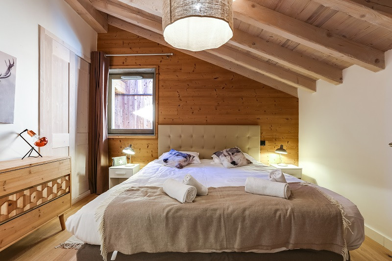 Chambre 1, Appartement 3 pièces, Le Hameau de Barthélémy, La Rosière, vue 1 Chambre 1, Appartement 3 pièces, Le Hameau de Barthélémy, La Rosière, vue 1